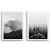 Produktbild Flanacom 2er Set Design-Poster A3 Schwarz Weiß Kunstdruck Skandinavisch auf Premiumpapier Deko Wohnung Modern Geschenk Wald 29,7 * 42cm (A3 ohne Rahmen)