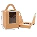 Price comparison product image Cupcake Box Clear Display Window with Strong Handle and Secure Insert Bakery Box Holder Single Cupcake Carrier Individual Cake Container for Parties and Events (35, Brown)