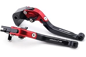N/A GENERIC Folding Brake Clutch Levers For SUZUKI GSX-S GSXS 750 950 1000/F 2015-2021 Motorcycle Left Right Leavers Adjustable Foldable Extendable (Red,GSX-S 1000)