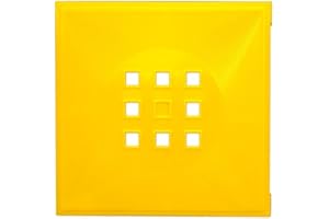 DEKAFORM Designer Regaltür als Fach-Einsatz, Regalsysteme mit Mass ca. 33,6cm x 33,6cm, Tür für IKEA Regal Expedit Kallax Nornäs - Würfel Flexi - XXXL Lutz - Quelle Raumteiler -Variation in (Gelb)