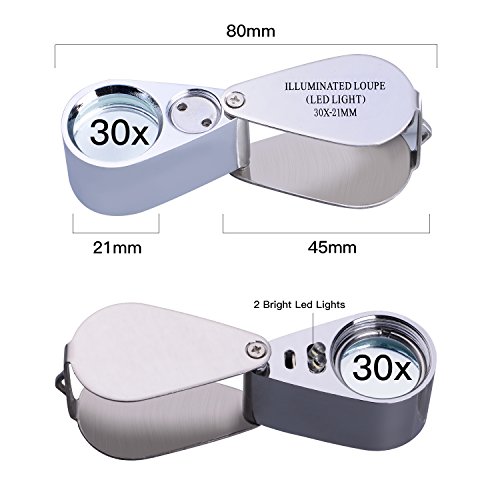 Lupa de metal con iluminaci n XYK plegable lente para joyeros lente de aumento de calidad cient fica 30X metal Lupa de metal con iluminaci n XYK plegable lente para joyeros lente de aumento de calidad cient fica 30X metal