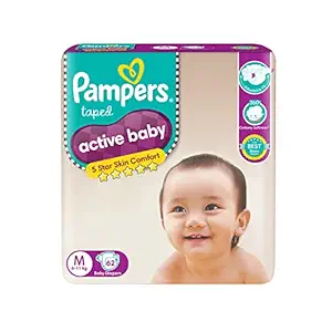 Pampers Active Baby Diapers, Medium (62 Count)