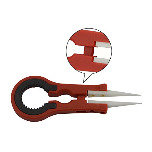 Zange + Keramik Pinzette + 1.5 mm-3.5 mm Coil Jig Elektronische Zigarette RDA RBA Zerstäuber DIY Tool Kit hitzebeständig nicht leitfähig - 3
