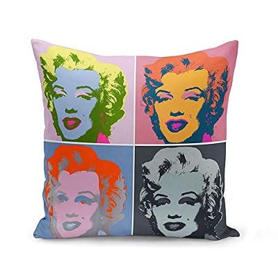 Fabulous Housse de Coussin 40x40 cm Andy Warhol Portrait Quadriptique Marilyn Monroe Pop Art 60's Vintage