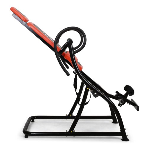 Klarfit Relax Zone Pro Inversionsbank Hang-Up-Rückentrainer Rücken-Bank (zur Streckung der Wirbelsäule, bis 150kg, verstellbar, für alle Altersgruppen, leichte Montage) orange-schwarz oder weiß-blau - 3