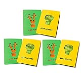Amosfun 6pcs Greeting Card Cactus Thank You Note Cards envelopes for Business Graduation Baby Shower