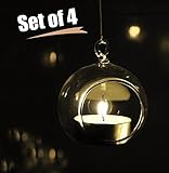 TIED RIBBONS Glass Tealight Candle Holders _transparent