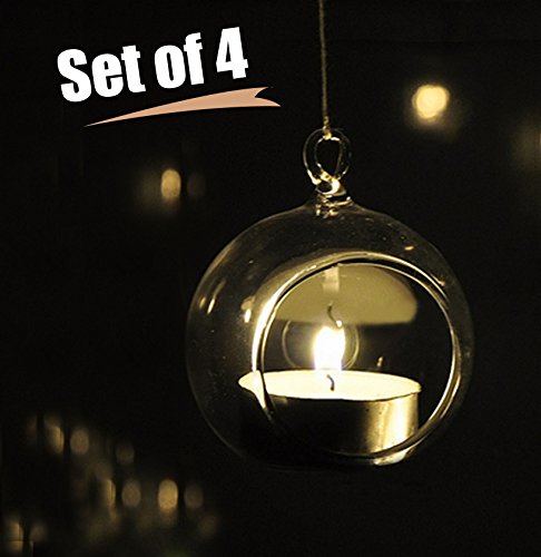 TIED RIBBONS Glass Tealight Candle Holders _transparent