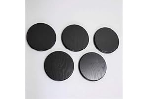 GTK - Geweihe & Trophäen KRUMHOLZ 5 Placas de cuña para Armas, Redondas, 15 cm, Color Oscuro