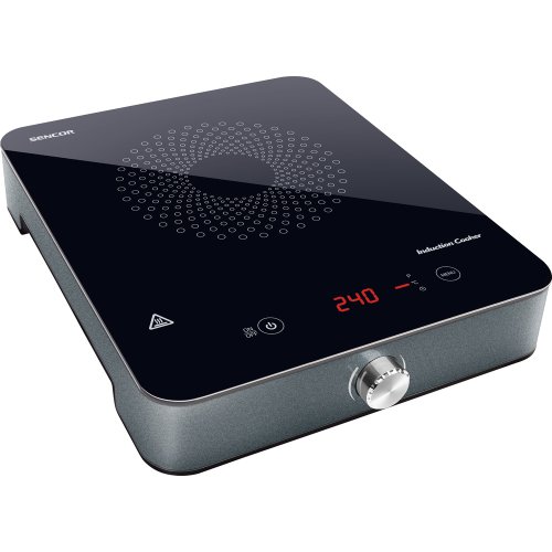 spécifications Sencor SCP 3201GY Plaque de cuisson à induction simple zone - 1800W - Diamètre 167 mm - Contrôle de la température entre 60 et 240°C par étape de 20°C