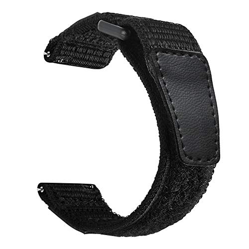Preisvergleich Produktbild Nylonarmband Armband Riemen Uhrenarmband Band Nylonband für Armbanduhr Ersatzriemen Nylon Armband Strap für Samsung Gear S3 Ticwatch Huami Huawei Uhr Moto360 Schwarz Unisex (180mm+40mm)*22mm