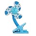 Summer Safety Mini Clip-on Baby Car USB Battery Prams Cots Strollers Fan (Blue)