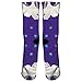 Produktbild ouyjian Samoyed Purple with Stars Athletic Sports Socks,Travel & Flight Socks,Painting Art Printed Funny Socks.