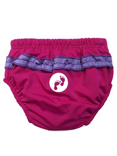 Swim Nappy by Two Bare Feet - Swimming nappie for use in pools etc, RASPBERRY, XXS