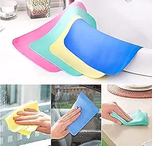 Pick N Save Magic Leather Drying Towel Reusable Super Absorbent Water for Kitchen Car Cleaning Chamois Leather Wipes (29 cms x 39 cms) -Pack of 3