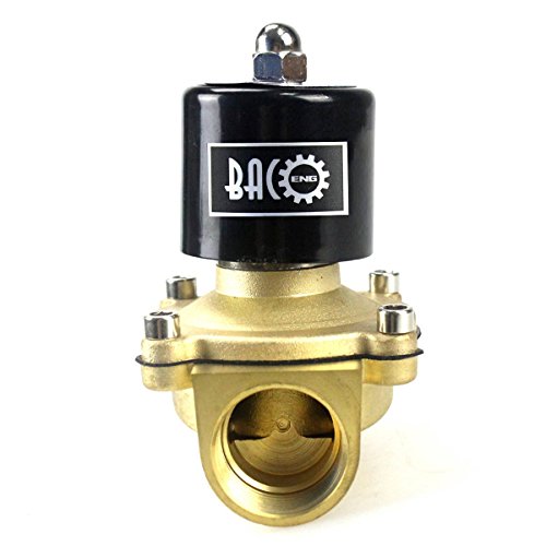 BACOENG DC24V 1″ Messing/Edelstahl Elektrisches Magnetventil Wasser Gas NC(1/4″ 1/2″ 3/4″) - 2