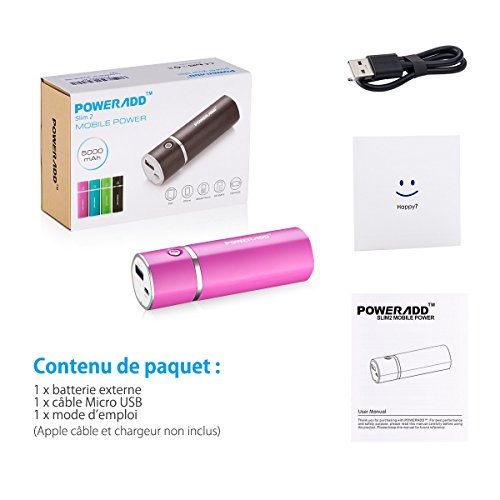 POWERADD Slim2 5000mAh Chargeur Portable Batterie de Secours Externe pour t l phone potable Apple Adapteurs Non Inclus pour iphone 7 7 plus ipad samsung S7 et D autres Appareils Charg s Via USB 5V-Rose Rouge reviews POWERADD Slim2 5000mAh Chargeur Portable Batterie de Secours Externe pour t l phone potable Apple Adapteurs Non Inclus pour iphone 7 7 plus ipad samsung S7 et D autres Appareils Charg s Via USB 5V-Rose Rouge