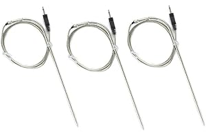HEIBTENY BBQ Thermometer Sonde Edelstahl Ersatzsonden,Thermometer-Ersatzfühler für Grillthermometer IBBQ-4T / IRF-4S