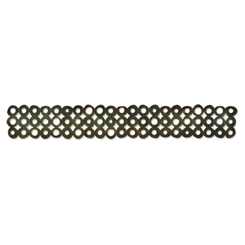 Sizzix Washer Border by Tim Holtz Sizzlits Decorative Strip Die, Black