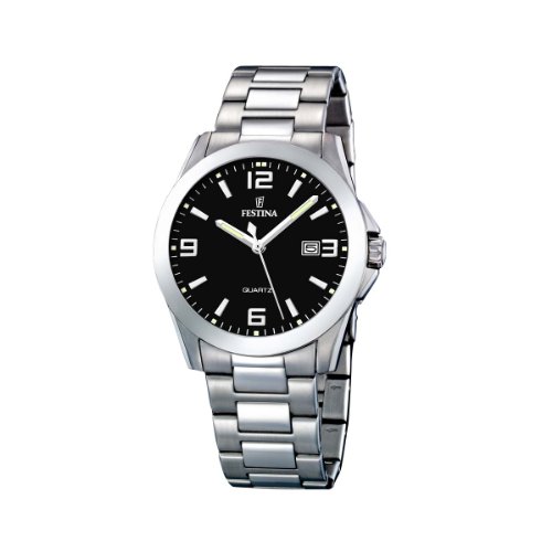 Festina Herren-Armbanduhr XL Klassik Analog Quarz Edelstahl F16376/4 Festina Herren-Armbanduhr XL Klassik Analog Quarz Edelstahl F16376/4