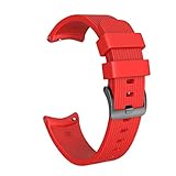 Happy Event Sport Soft Silikon Ersatzarmband für Samsung Galaxy Watch 46mm (Rot)