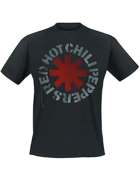 Red Hot Chili Peppers Stencil Black T-Shirt schwarz
