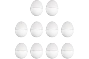 JIHUOO 10 Stück große leere Ostereier, befüllbar, Pappmaché, Ostereier, bemalbar, Basteln, Ostereier, Ostereier, Ostereier, Osterthema, Partygeschenke