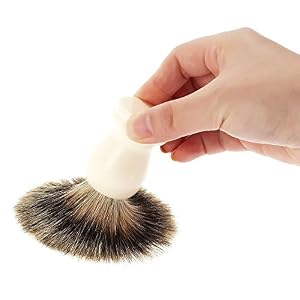 Anself Professional Hair Shaving Brush Pure Badger Barber Salon Resin Handle Men Facial Beard Cleaning Appliance Shave… - Image 4