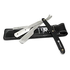 Black Professional Plastic handle Traditional Straight Cut Throat Razor - Image 6