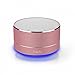 Produktbild HAVIT 3 in 1 LED Bluetooth Lautsprecher, wireless tragbarer mini Metall Lautsprecher Speaker, starke Bass, Micro SD Karte + 3.5mm AUX für Smartphones / Tabletten / MP3 / MP4 (Rosegold)