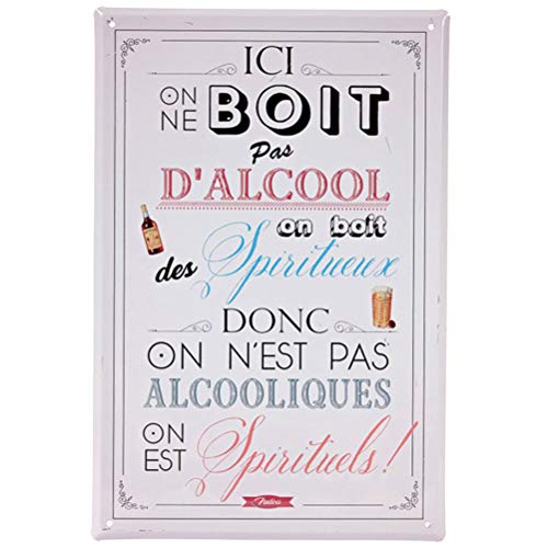 Natives, Plaque métal MM Spirituels or spiritueux