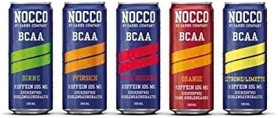 NOCCO BCAA Drink incl. Deposit - Various Flavours (Red Berry, Orange, Peach, Bulb, Lemon) - 12 Dosen