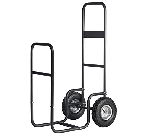 ShelterLogic Kaminholzwagen Edelstahl, Brennholzkarre und Holzkorb für Kaminholz; Kaminholzwagen mit Rollen für Innen- und Außenbereich - 4