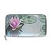 Produktbild Rosa Lotus Blume Wasserpflanze Wilde Lange Passport Clutch Geldbörsen Reißverschluss Geldbörse Tasche Handtasche Geld Organizer Tasche Kreditkarteninhaber Dame Frauen Mädchen Männer Reise Geschenk