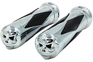 BHYSHOP 2,5 cm 1 Zoll Totenkopf Motorrad Lenkergriffe Handgriff Griff