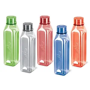 Milton Prime 1000 Pet Water Bottle, Set of 5, 1 Litre Each, Assorted | BPA Free | 100% Leak Proof | Office Bottle | Gym Bottle | Home | Kitchen | Travel Bottle | Hiking | Treking Bottle