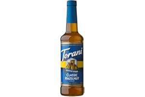 Torani Sugar Free Coffee Syrups, Classic Hazelnut Coffee Syrup, Deliciously Flavoured Coffee Syrup, Coffee Gift Set, Sugar Free Syrup, Hazelnut Syrup (750ml, 1 Bottle)