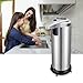 Produktbild Automatischer Seifenspender, Fun Sponsor Touchless 250 ml Seifenspender Edelstahl Soap Dispenser Seifenspender mit Sensor Fingerabdruck beständig und wasserdicht Basis für Küche Bad silber