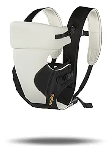 Little Pumpkin 3 Way Carry Baby Carrier Bags for Baby | Kids | Infants | Newborn Boys & Girls of 6 Month to 2 Years (Cream Black)