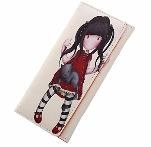 Preisvergleich Produktbild Tonsee Jahrgang Geldbörsen Cartoon Graffiti LORI Mädchen Frauen Brieftaschen Marke weibliche Cartoon Wallet Farben (beige)