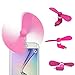 Produktbild MOMDAD Mini USB Ventilator Tragbare Flexibel Klein Phone Fan Cool Kühler drehbar Lüfter mit Zwei Blätter für Samsung S8/S8+ Huawei und andere Android Smartphone mit OTG Function - ROSE Rot