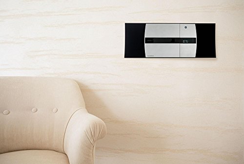 Bennett & Ross Ã…lesund Vertikal Stereoanlage (CD/MP3, USB, Bluetooth, NFC, UKW-Radio, Stand- oder Wandmontage, Uhr mit Weckfunktion, inkl. Fernbedienung) Schwarz/Silber