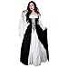 Produktbild Damen Mittelalter Party Kostüme Maxikleid, Rovinci Vintage Mittelalterliche Kleid mit Trompetenärmel Gothic Prinzessin Renaissance Partykleid Ballkleid Lace up Karneval Cosplay Kostüm Bodenlänge