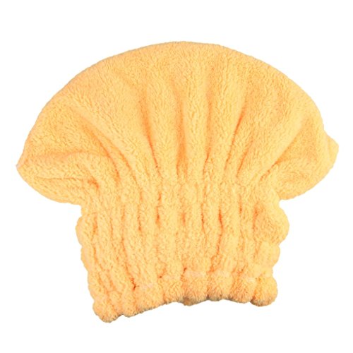FakeFace Polyester Mikrofaser Haartrockentuch Kopfhandtuch Kopftuch Haarturban Weiche Schnell Trocken Haar Handtuch mit Knopf - 4