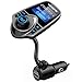 Price comparison product image VicTsing Bluetooth FM Transmitter, Wireless In-Car Radio Adapter Hand-free Talking Car Kit with USB Car Charger AUX Input 1.44 Inch Display TF Card Slot for Apple iPhone iPod iPad Samsung Huawei Android LG HTC Nexus Smartphone etc.- Grey
