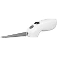 Sorandy Portable Cordless Electric Fillet Knife with Stainless Steel Blade, Electric Knife, Battery Powered Electric Fishing Knife for Carving Meat, Bread, Turkey, Ribs, Fillet, DIY, Steak