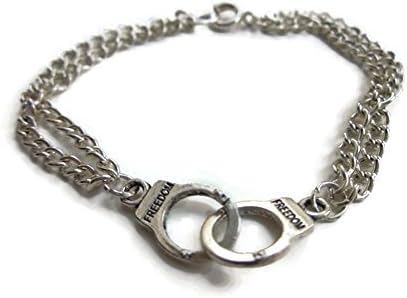 Handcuff bracelet, Silver friendship bracelet