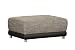 Produktbild CAVADORE Hocker Irriba / Gepolsteter Fußhocker / 99 x 69 x 41  / Materialmix mit Kunstleder in Grau-Schwarz