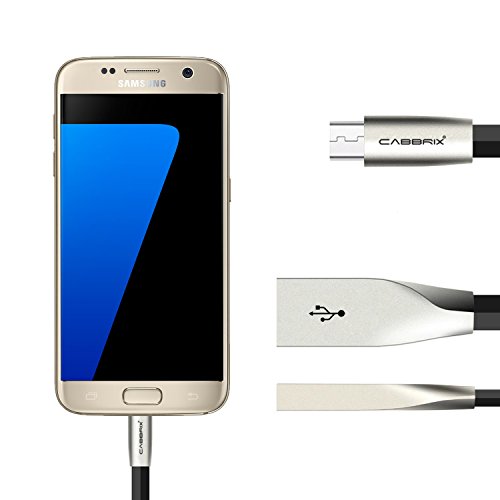 CABBRIX 2 x Micro USB Daten- und Ladekabel für Samsung Galaxy S3 S4 S5 mini S6 S7 Edge A3 A5 J5 Note 4 5, Huawei P8 Lite, Lumia 650, Sony, Android, Gamepad Controller XBOX PS4 1,5 Meter - 2