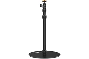 jusmo LS09 Aluminum Projector Floor Stand for Nebula/XGIMI/Other Video Projectors, Mevo Camera Stand, 16.5-34.6inch Adjustable, Compatible with Projector/Camera/Phone/GoPro/Webcam/Lights